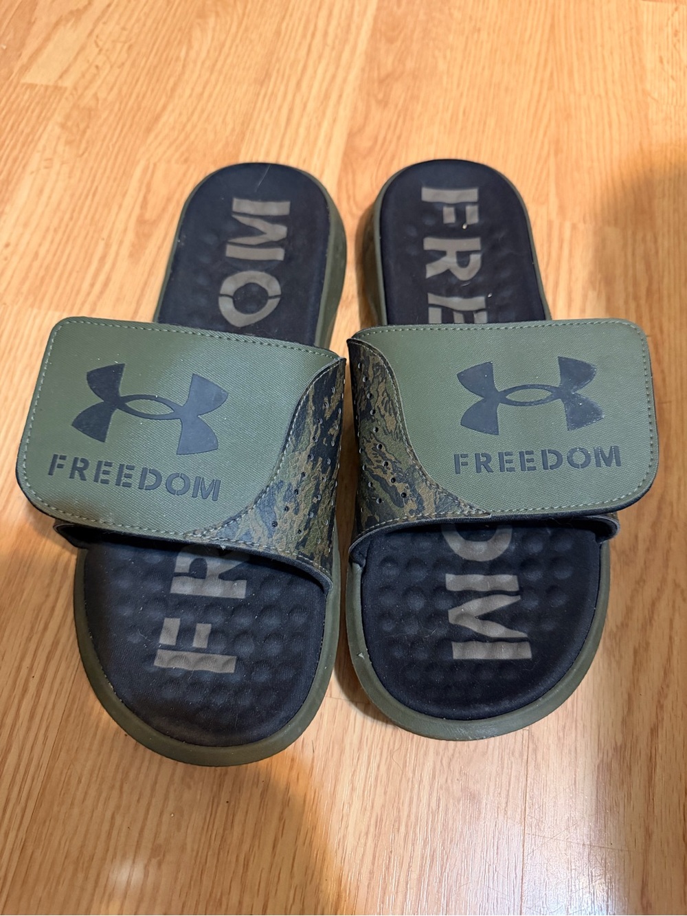 Under Armour Freedom Slide Sandals in Olive Green